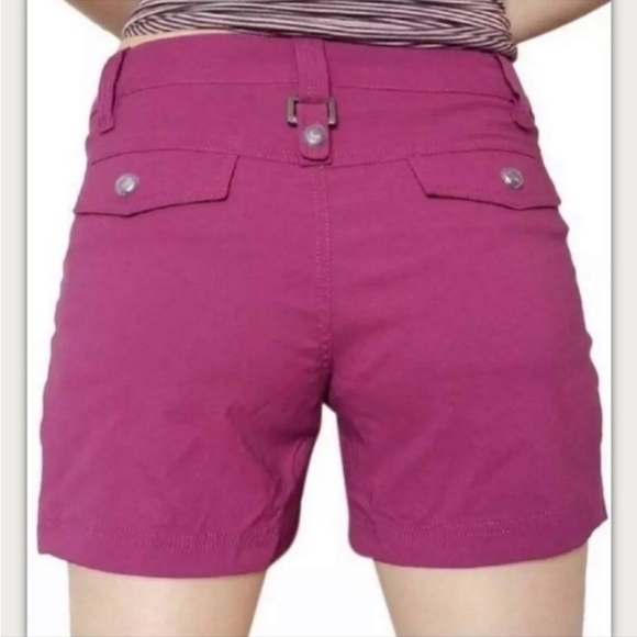 Athleta “Dipper” Quick Dry Pull On Shorts Pockets Pink Fuscia Purple Size 16 - Picture 14 of 16